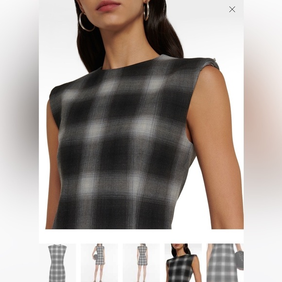 SPORTMAX MaxMara Checked Sleeveless Crewneck Mini Dress. Sz: M US4/6 165/88A NWT - Picture 7 of 16